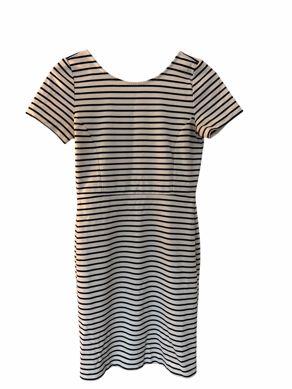 Banana Republic Black and White Striped Mini Dress